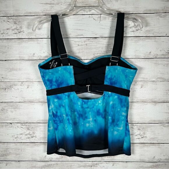Athleta Bali Swim Tankini Top Bora Bora Blue 36 B/C Tall - Picture 3 of 9